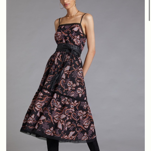 NWOT Embroidered Maxi Dress - Picture 2 of 14